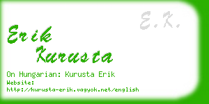 erik kurusta business card